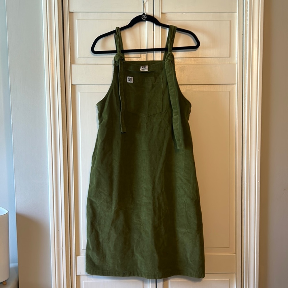 Lucy and Yak midi overall dress
